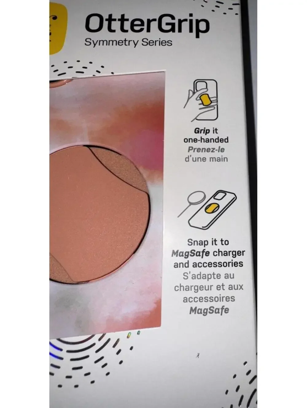 OtterBox OtterGrip SYMMETRY SERIES Case for iPhone 14 Plus - Peaches (Orange)